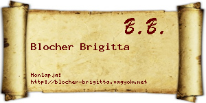 Blocher Brigitta névjegykártya